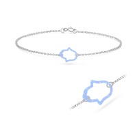 Sapphire Opal Silver Bracelet BRS-238B